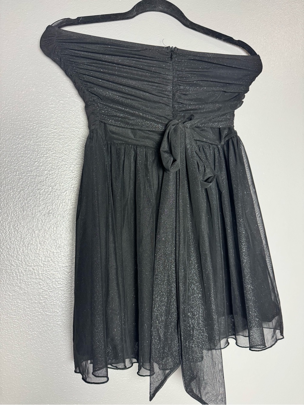 Sparkle Black Strapless Party Dress